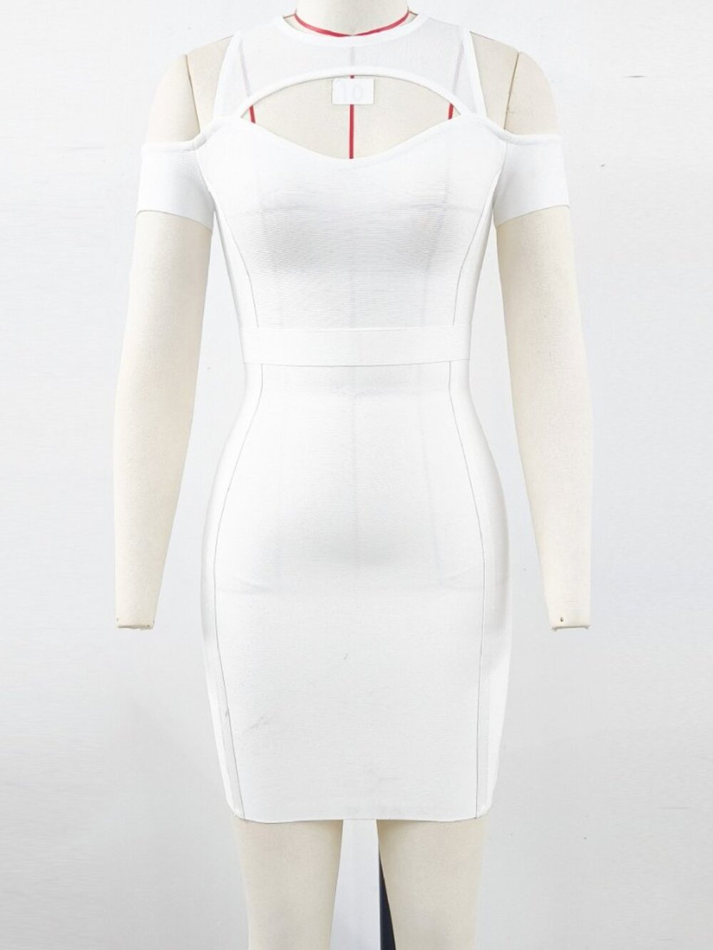 Stunning White Mesh Cutout Dress